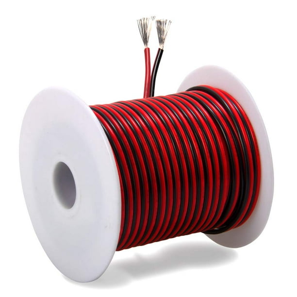 8 GAUGE WIRE 200 FT 100 RED 100 BLACK AWG CABLE ENNIS ELECTRONICS SUPER FLEXIBLE 